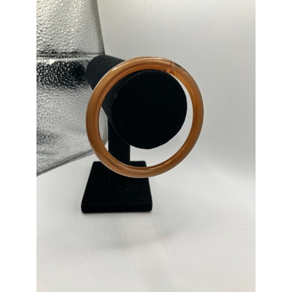 Taiwan Warm Beige Agate Bangle 3 Inch Around Bracelet! - Picture 5 of 9